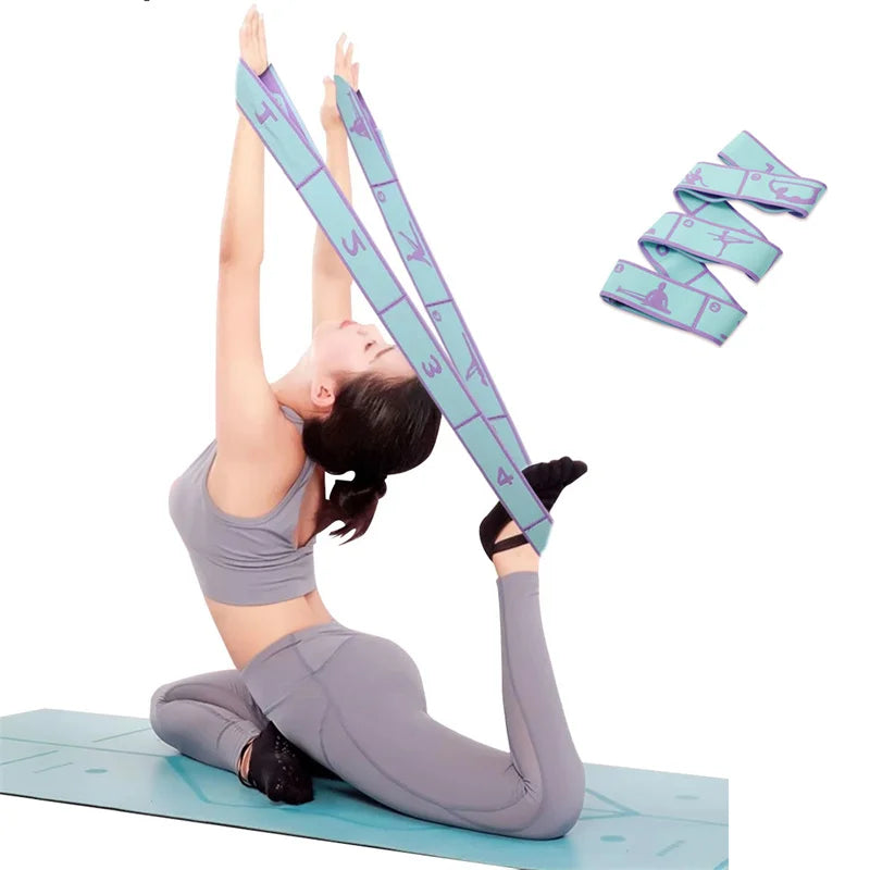 Bande élastique de résistance de Yoga, ceinture d'étirement de danse Pilates, Fitness, exercice de Sport, sangle de traction, bande multifonctionnelle pour débutant