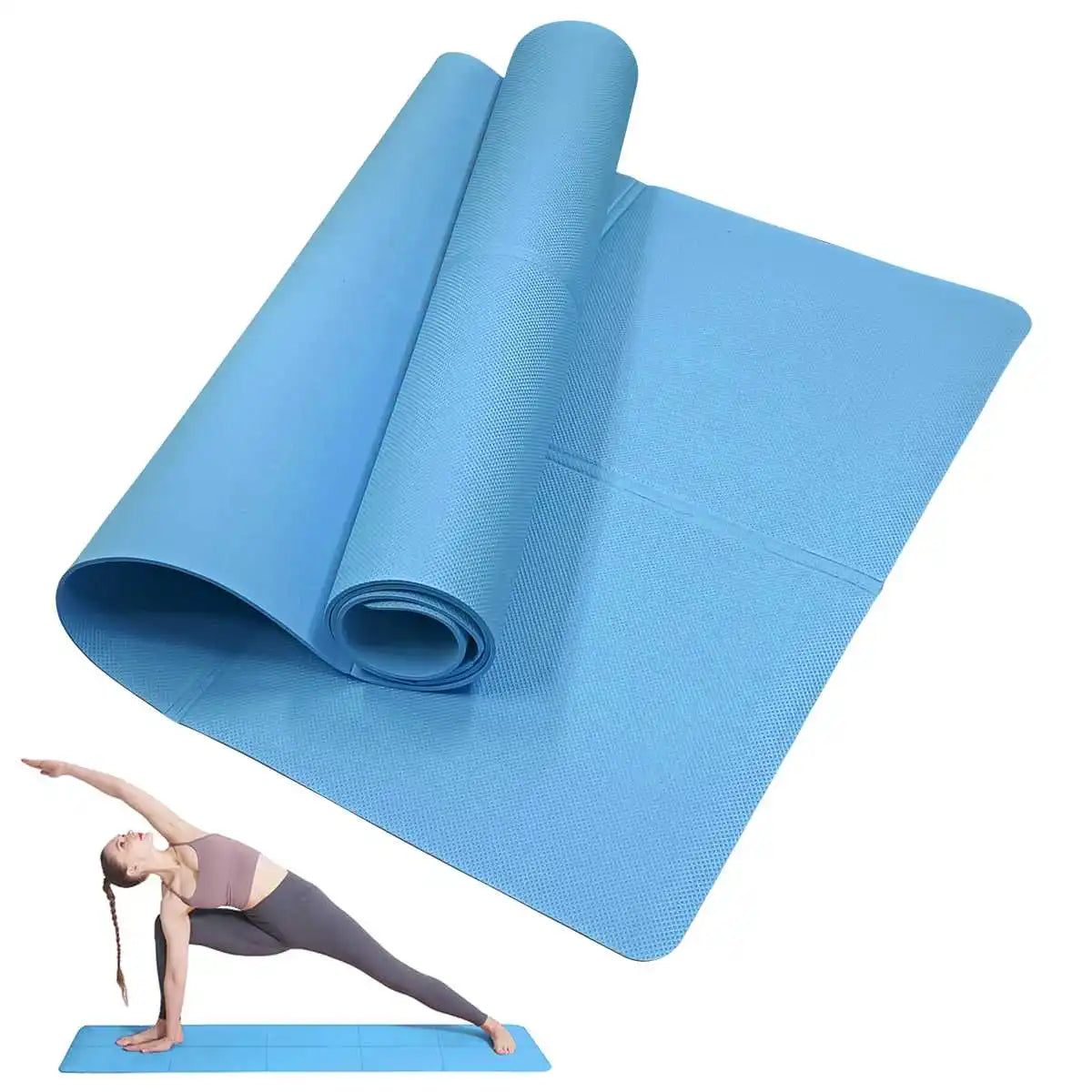 Tapis de Yoga Pilates tapis de Fitness 3/4/6mm d'épaisseur coussin de Yoga antidérapant voyage Fitness tapis d'exercice pour les femmes gymnastique à domicile entraînement au sol