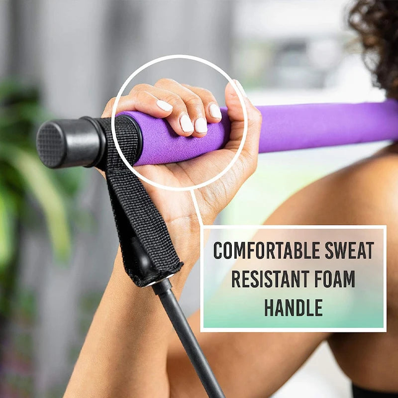 Combinaison de barre de Pilates multifonctionnelle, barre de Fitness, Yoga, Expansion de la poitrine, corde de Tension, entraîneur arrière, corde élastique, ceinture d'étirement