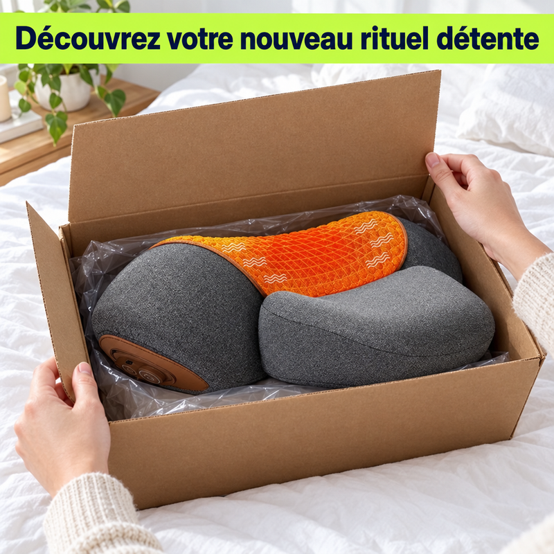 Déballage de l'oreiller cervical chauffant ThermoNeck