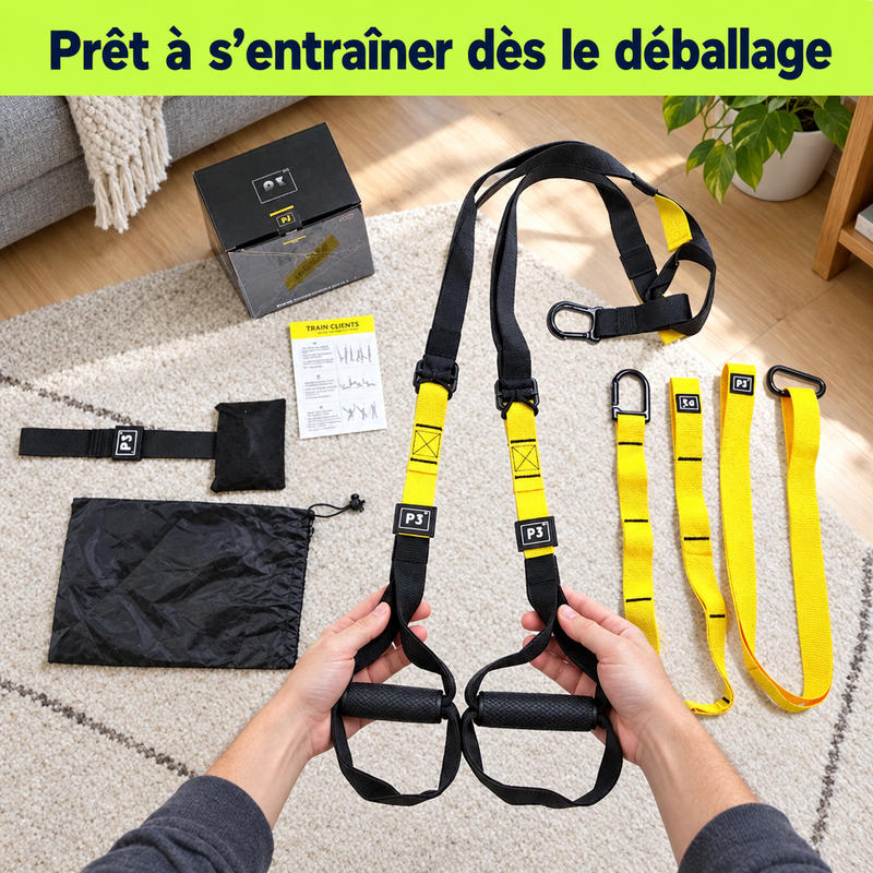 Déballage des sangles de suspension ZynStrap
