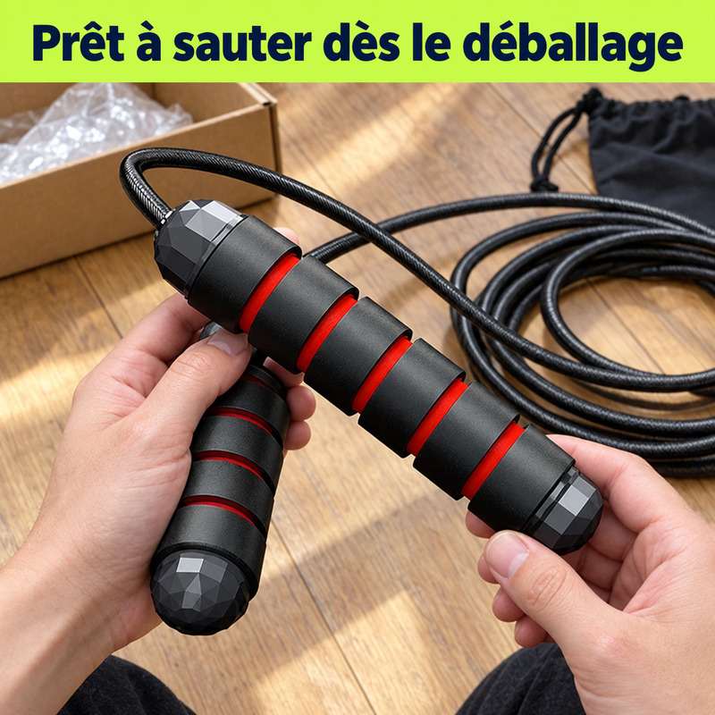 Déballage de la corde à sauter SpeedJump, prête à sauter