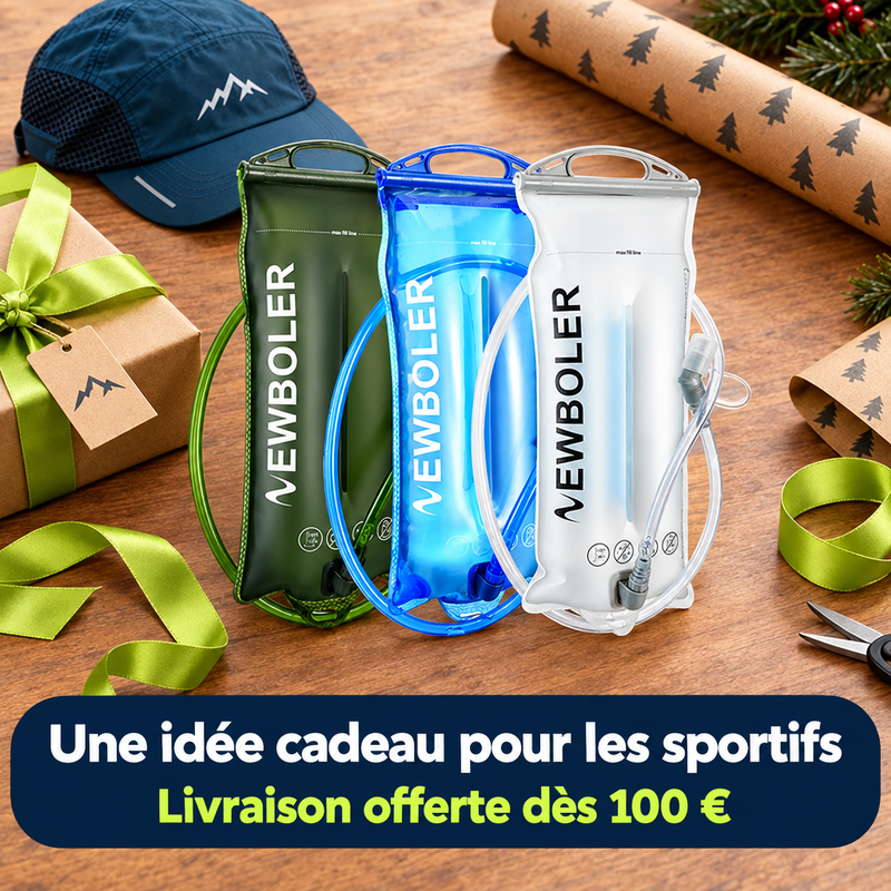 Idée cadeau pour les sportifs : poche à eau HydraFlow, livraison offerte dès 100 €