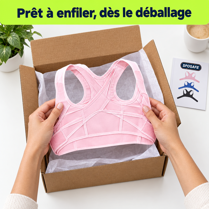Déballage du correcteur de posture PosturAlign Pro, prêt à enfiler
