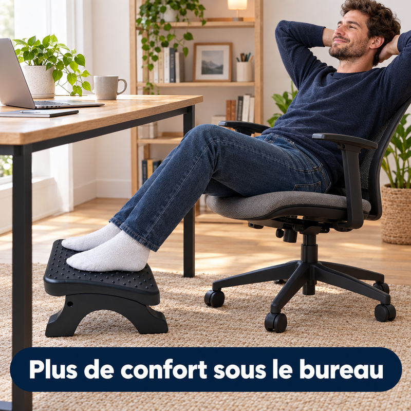 Plus de confort sous le bureau avec le repose-pieds FootEase