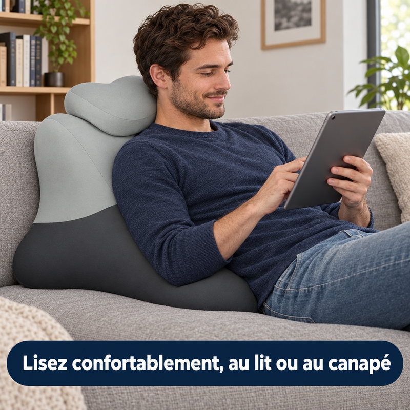 Lisez confortablement, au lit ou au canapé, avec le coussin ReadRest