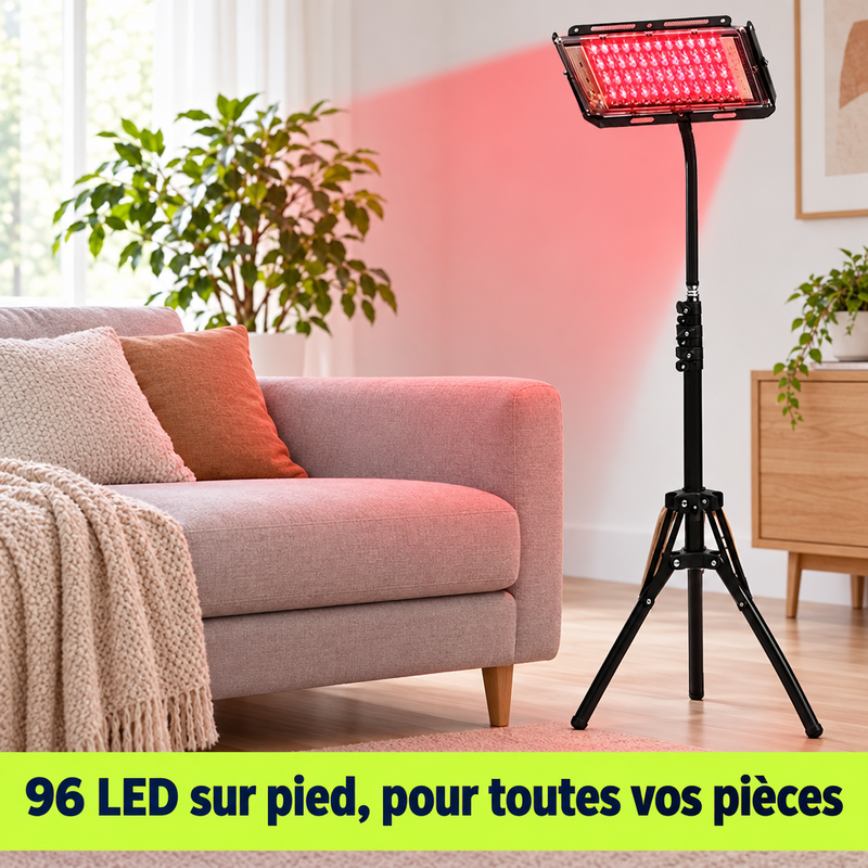 Lampe RedLumi 96 LED sur pied pour toutes vos pièces