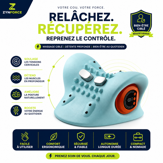 CerviRelief™ Max – Masseur Cervical Chauffant 4-en-1