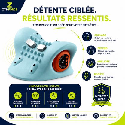 CerviRelief™ Max – Masseur Cervical Chauffant 4-en-1