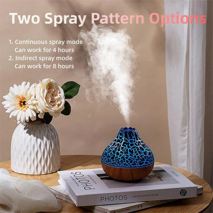 Humidificateur Volcanique 300ml – Diffuseur Aromàthérapie & Veilleuse 7 Couleurs
