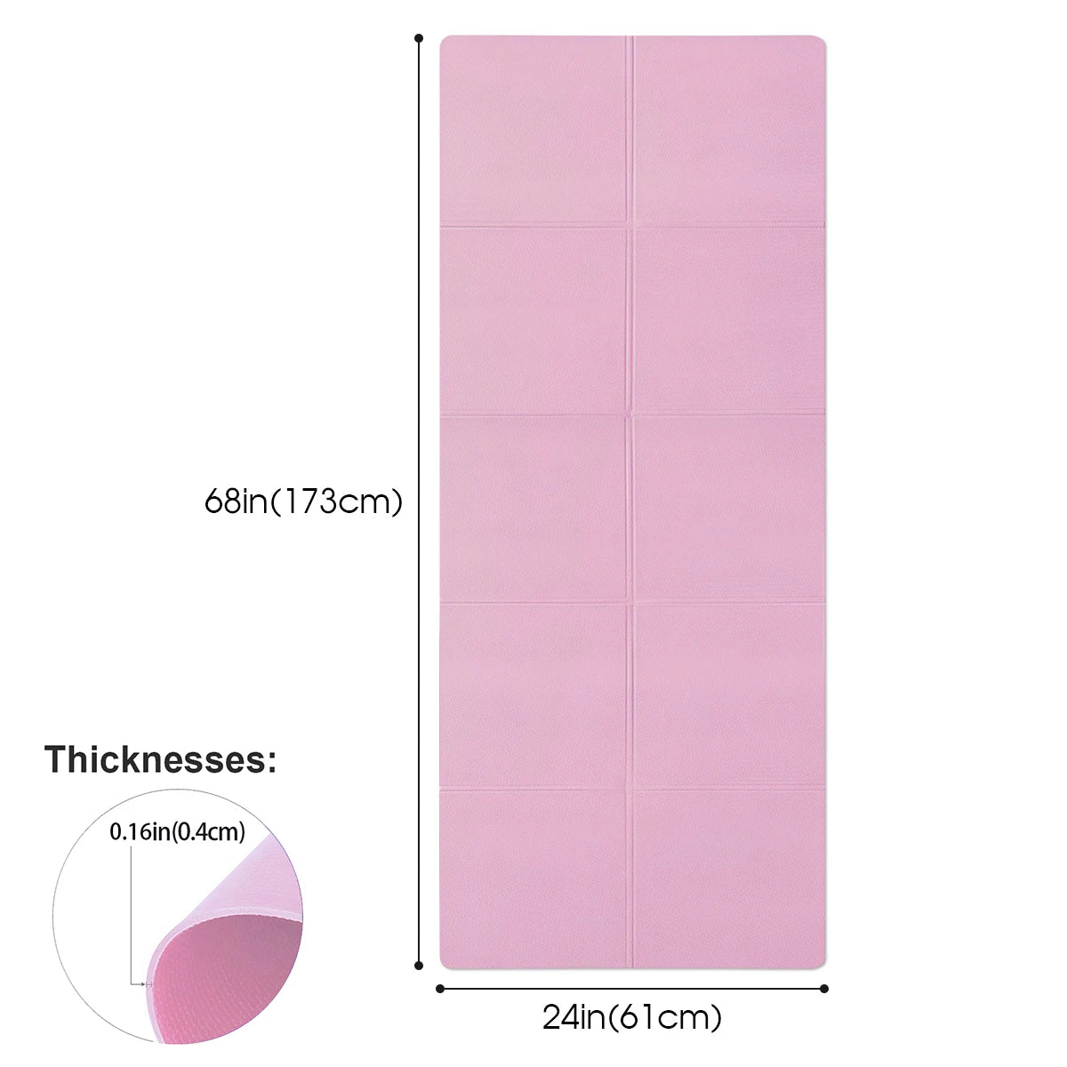 Tapis De Yoga EVA De 4 MM D'Épaisseur Couverture De Tapis De Fitness De Sport Antidérapant Pour L'Exercice De Yoga Et De Pilates Tapis De Gymnastique Équipement De Fitness