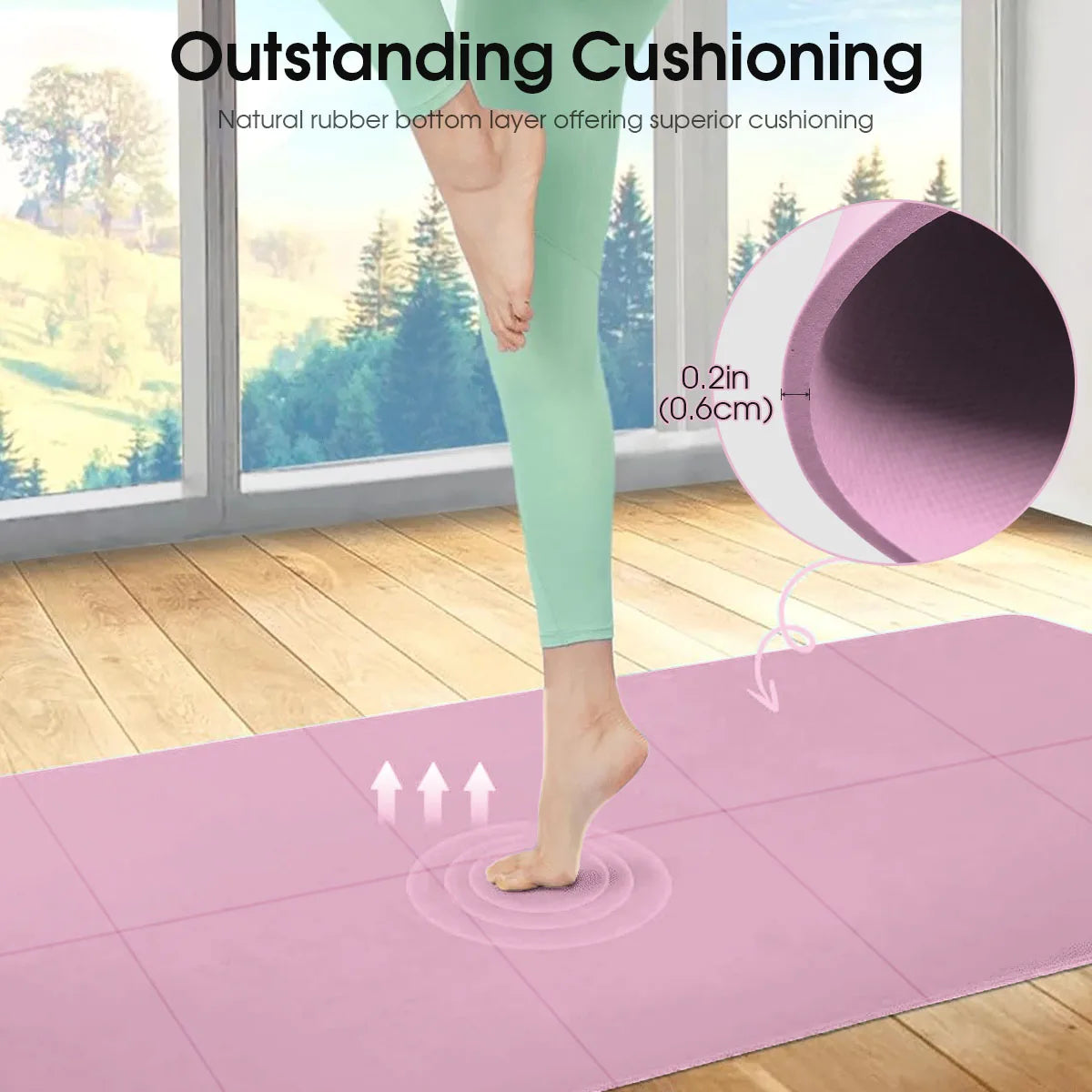 Tapis de Yoga Pilates tapis de Fitness 3/4/6mm d'épaisseur coussin de Yoga antidérapant voyage Fitness tapis d'exercice pour les femmes gymnastique à domicile entraînement au sol