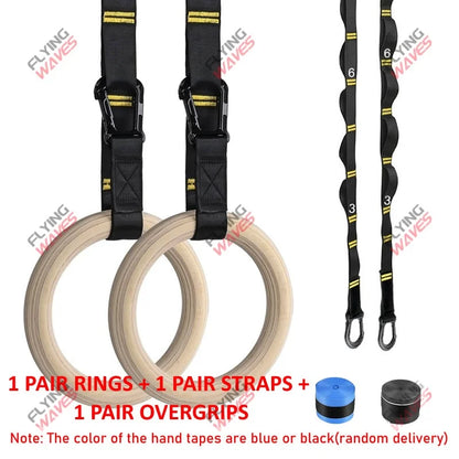 RingForce™ – Anneaux de Gymnastique en Bois Réglables