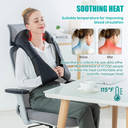 ShiatsuFlex™ – Masseur Shiatsu Chauffant Cou et Épaules