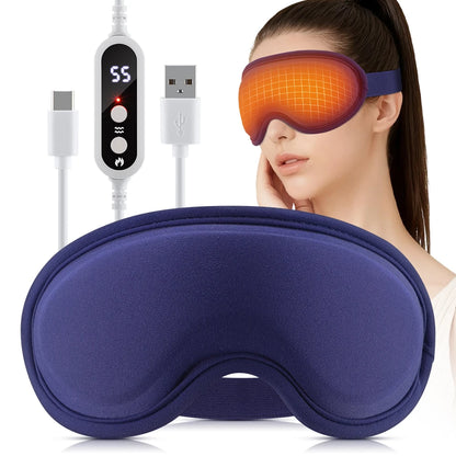 Masque Oculaire Chauffant USB 3D – Massage Vibrant & Anti-Fatigue