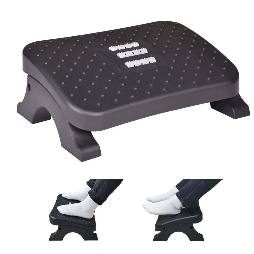 Repose-pieds Ergonomique – Rouleaux Massage & Hauteur Réglable
