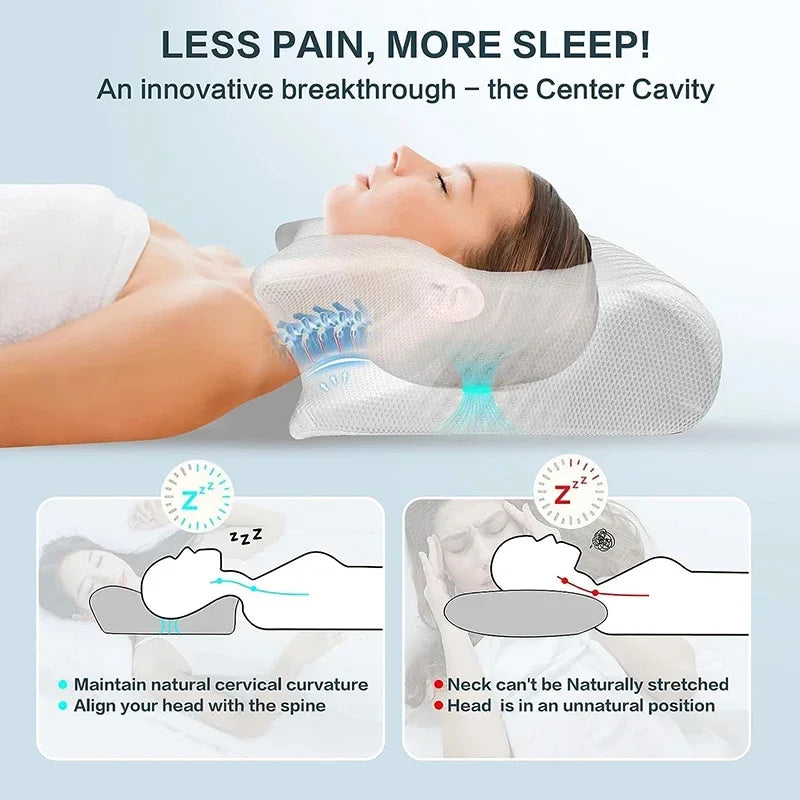 Oreiller Cervical 2-en-1 – Voyage & Maison, Soutien Orthopédique