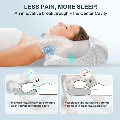 Oreiller Cervical 2-en-1 – Voyage & Maison, Soutien Orthopédique