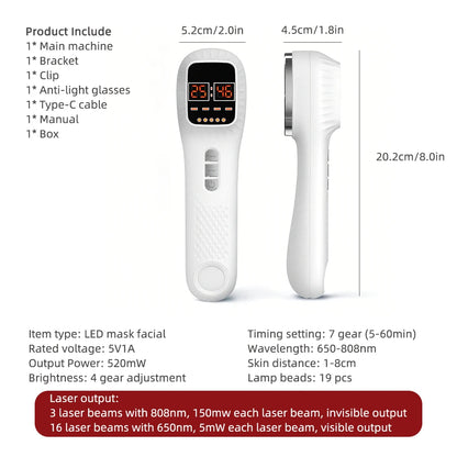 Dispositif Beauté Infrarouge Rouge – Visage & Corps 650nm/808nm