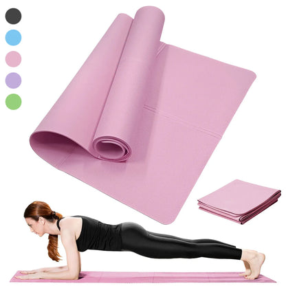 Tapis de Yoga Pilates tapis de Fitness 3/4/6mm d'épaisseur coussin de Yoga antidérapant voyage Fitness tapis d'exercice pour les femmes gymnastique à domicile entraînement au sol