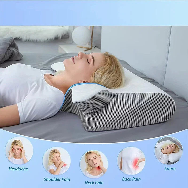 Oreiller Cervical 2-en-1 – Voyage & Maison, Soutien Orthopédique