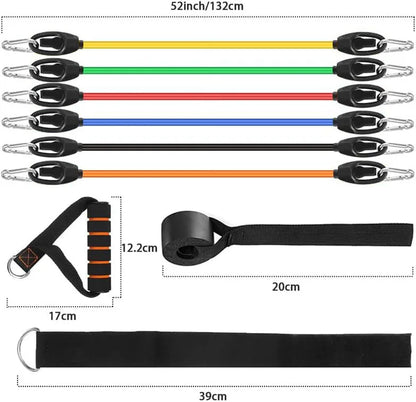 Ensemble de bandes de résistance, bandes d'exercice avec ancre de porte, sangles de cheville pour l'entraînement de résistance, physiothérapie, entraînements à domicile