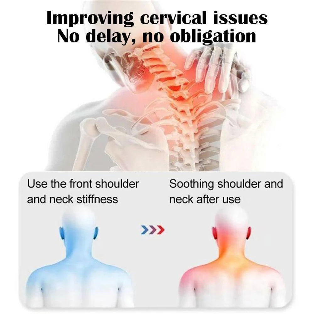 Oreiller Masseur Cervical Chauffant – Traction & Vibration