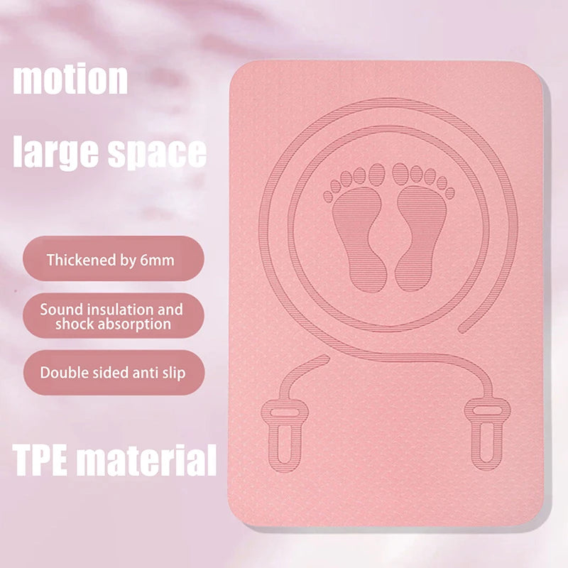 ZZ 6MM tapis de corde à sauter Anti-bruit tapis de corde à sauter tapis de sol exercice Absorption des chocs tapis de Yoga TPE tapis à sauter tapis de Fitness