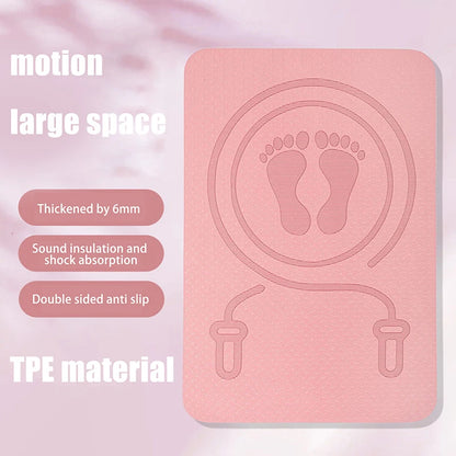 ZZ 6MM tapis de corde à sauter Anti-bruit tapis de corde à sauter tapis de sol exercice Absorption des chocs tapis de Yoga TPE tapis à sauter tapis de Fitness