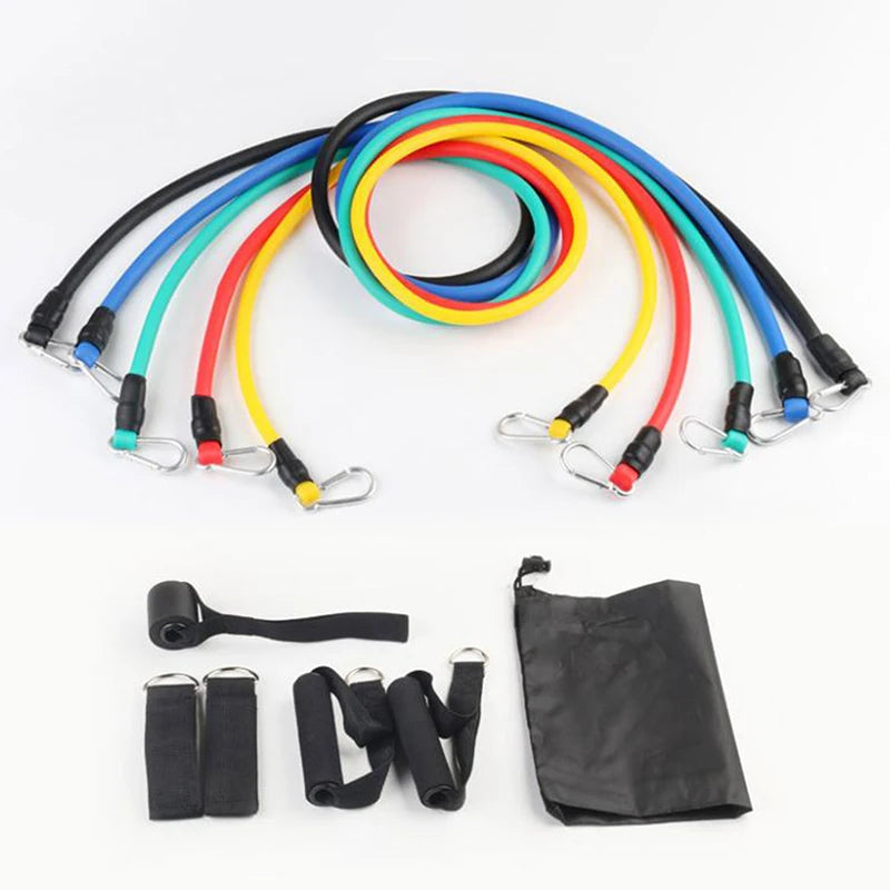 Ensemble de 11 sangles d'entraînement musculaire, sangle de Tension multifonctionnelle, harnais d'entraînement de Tension de Fitness, corde élastique