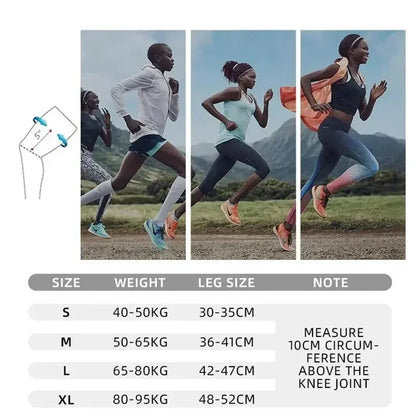 Manchon de compression du genou avec bretelles réglables pour courir, travailler et tenue sportive toute la journée