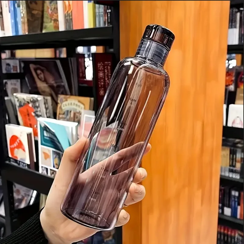 Bouteille d'Eau Motivée 500ml – Échelle de Temps & Fitness