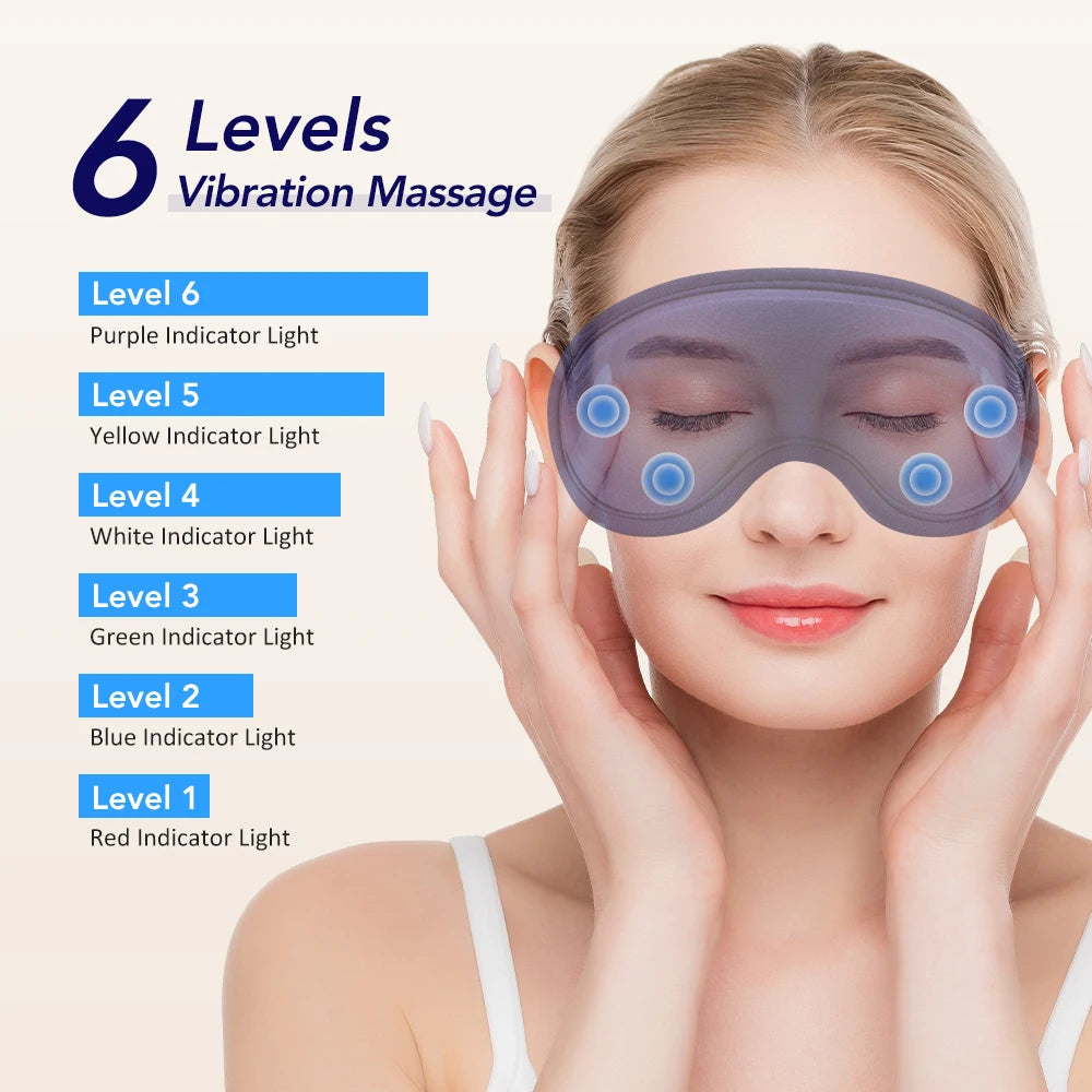 Masque Oculaire Chauffant USB 3D – Massage Vibrant & Anti-Fatigue