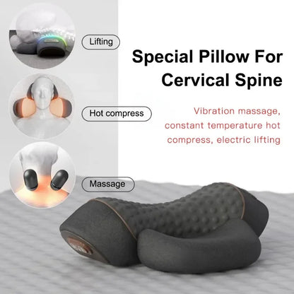 Oreiller Masseur Cervical Chauffant – Traction & Vibration