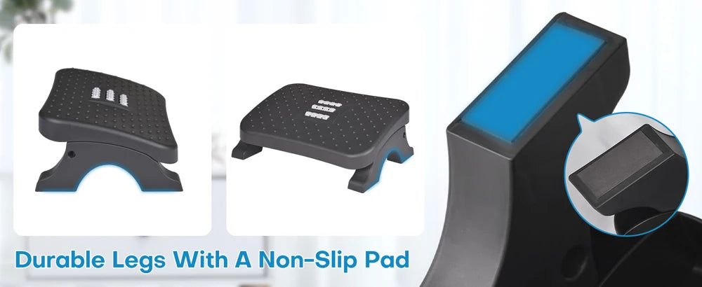 Repose-pieds Ergonomique – Rouleaux Massage & Hauteur Réglable