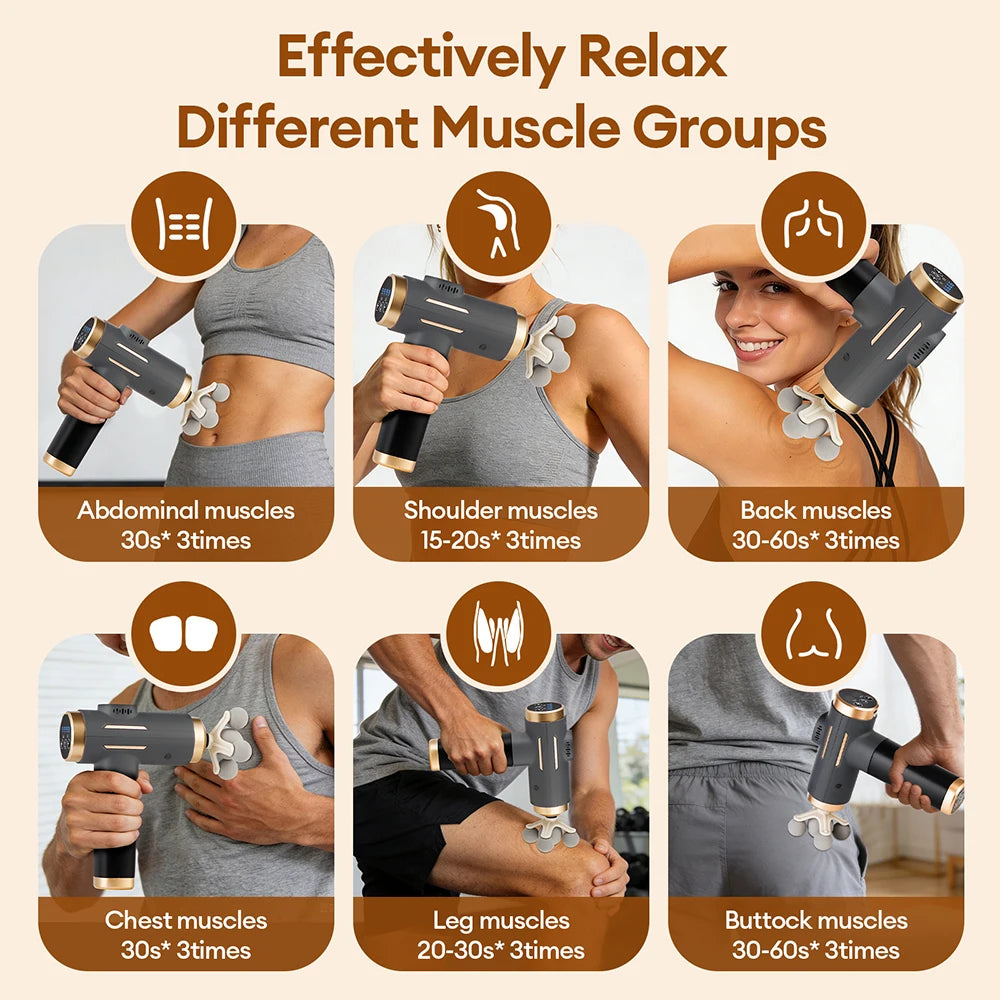 Pistolet de Massage électrique 11 en 1, pistolet de Fascia puissant à 99 niveaux, Vibration à haute fréquence, pistolet de Massage corporel, bras, jambes, masseur musculaire