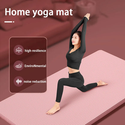 Tapis de yoga NBR 8 mm antidérapant et épaissi pour débutants, tapis de yoga à domicile pour le sport, la danse, le fitness, équipement de sol