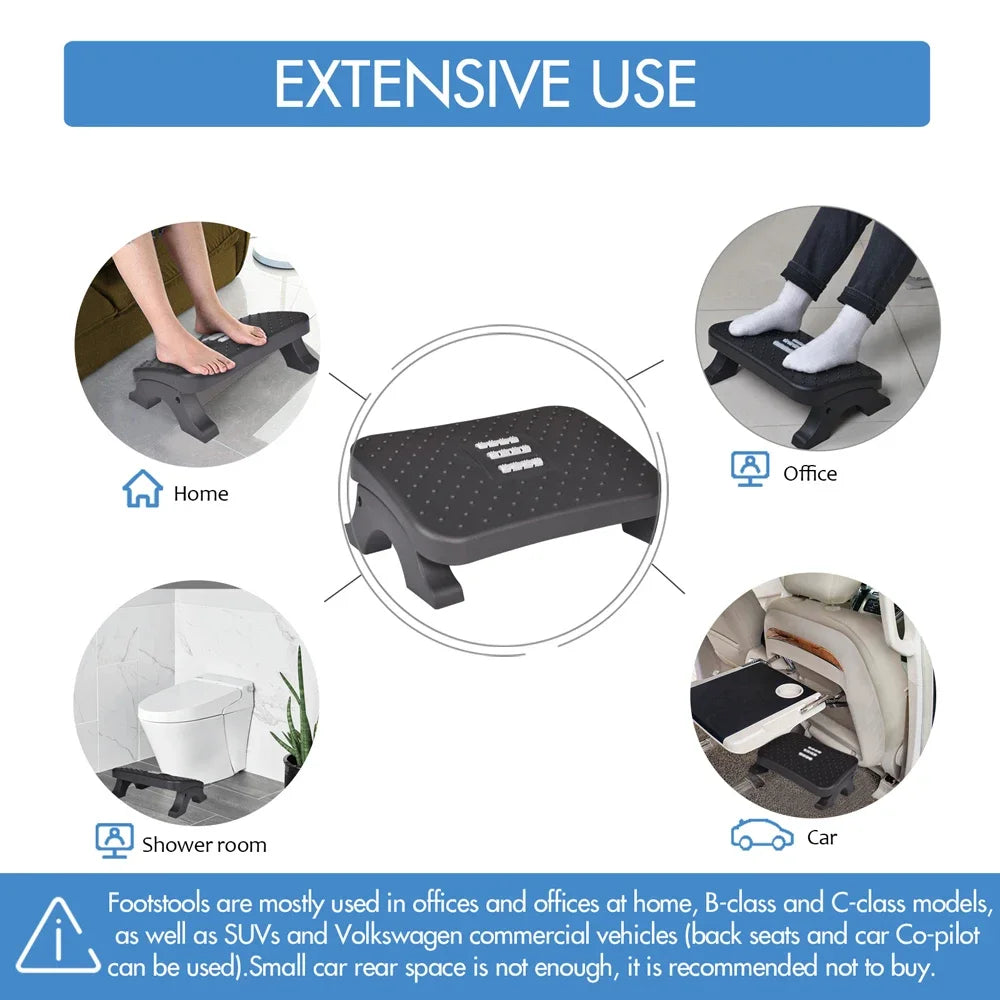 Repose-pieds Ergonomique – Rouleaux Massage & Hauteur Réglable