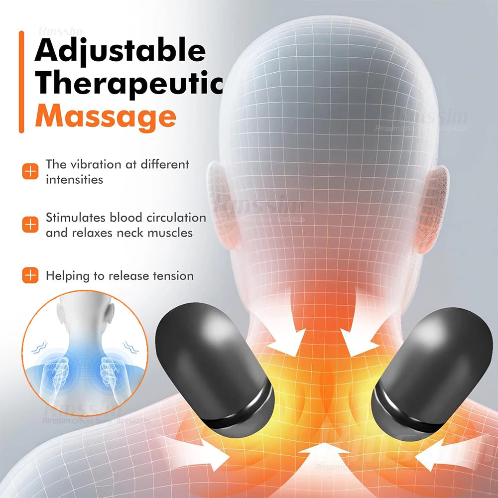 Oreiller Masseur Cervical Chauffant – Traction & Vibration