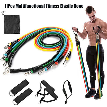 Ensemble de 11 sangles d'entraînement musculaire, sangle de Tension multifonctionnelle, harnais d'entraînement de Tension de Fitness, corde élastique
