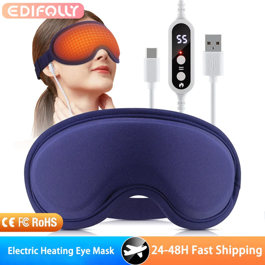 Masque Oculaire Chauffant USB 3D – Massage Vibrant & Anti-Fatigue