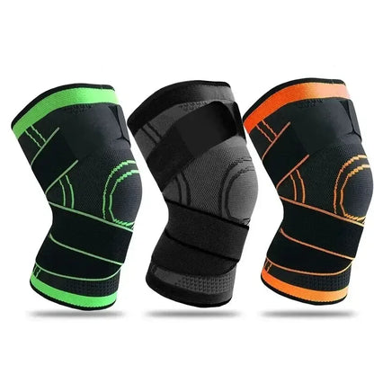 Manchon de compression du genou avec bretelles réglables pour courir, travailler et tenue sportive toute la journée