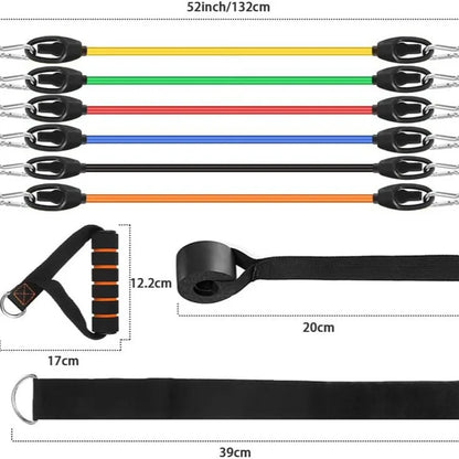Ensemble de bandes de résistance, bandes d'exercice avec ancre de porte, sangles de cheville pour l'entraînement de résistance, physiothérapie, entraînements à domicile