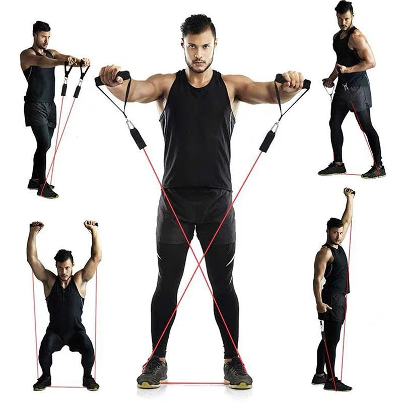 Ensemble de 11 sangles d'entraînement musculaire, sangle de Tension multifonctionnelle, harnais d'entraînement de Tension de Fitness, corde élastique