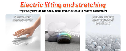 Oreiller Masseur Cervical Chauffant – Traction & Vibration