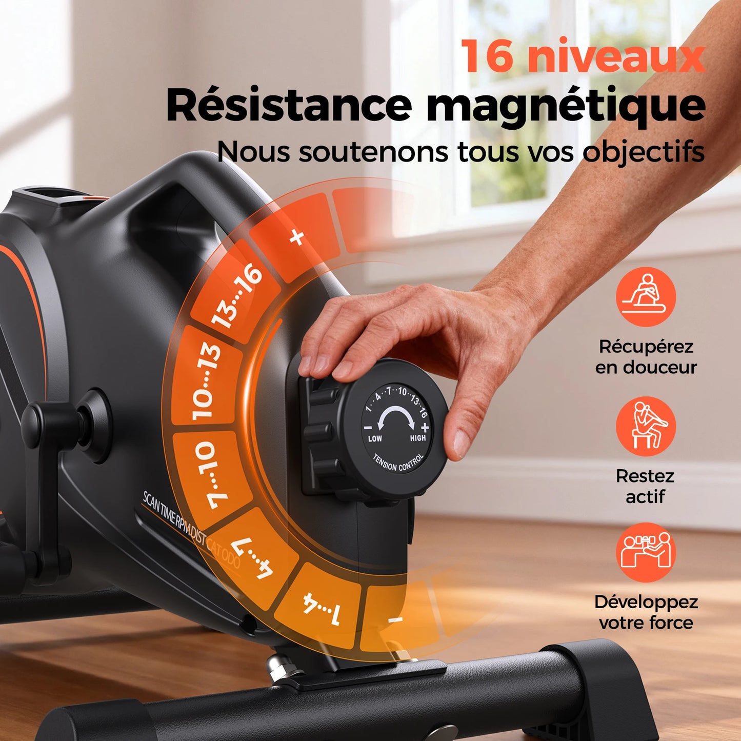 Mini Vélo d'Exercice YOSUDA – Pédalier Sous Bureau Silencieux