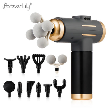 Pistolet de Massage électrique 11 en 1, pistolet de Fascia puissant à 99 niveaux, Vibration à haute fréquence, pistolet de Massage corporel, bras, jambes, masseur musculaire