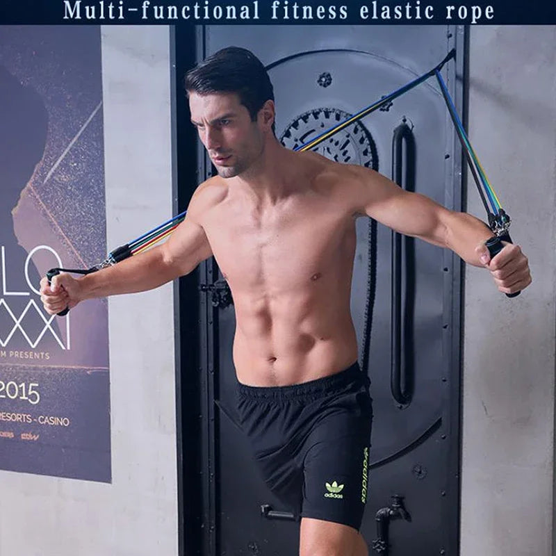 Ensemble de 11 sangles d'entraînement musculaire, sangle de Tension multifonctionnelle, harnais d'entraînement de Tension de Fitness, corde élastique