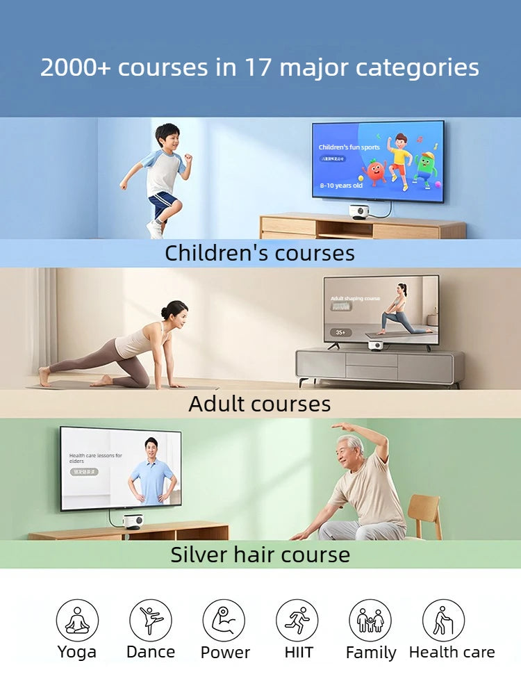 Boîte magique de fitness AI, exercice intelligent par stimulation sensorielle, projection TV, console de jeu, machine de danse, équipement de fitness à domicile