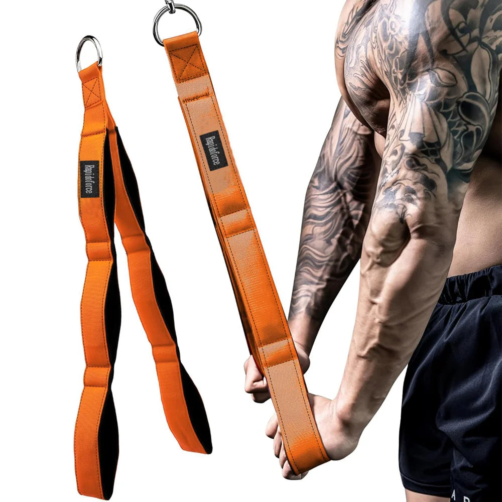 Poignée de connexion de corde de triceps à 6 anneaux - corde d'entraînement robuste, longueur réglable adaptée aux pompes et aux abdominaux